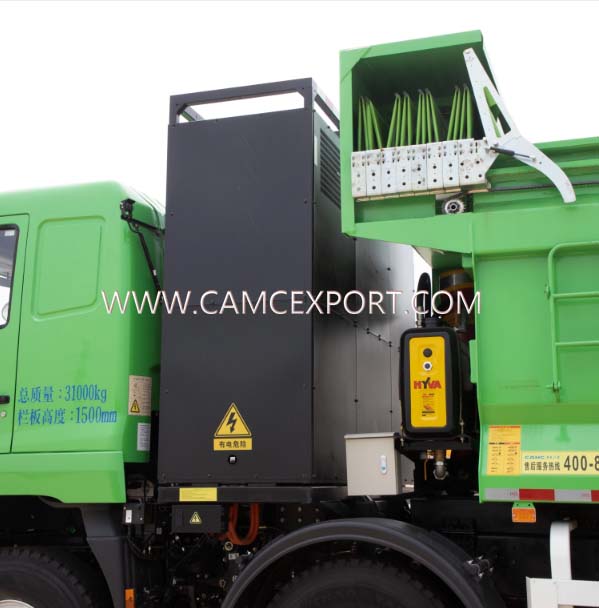 CAMC 8 × 4 electric dump truck2 Xe ben chạy điện CAMC 8×42