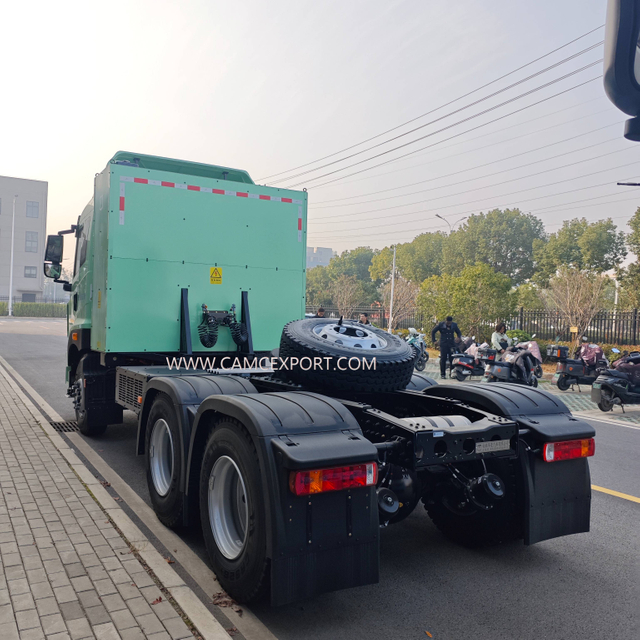 Máy kéo điện 6x4 mái phẳng màu xanh lá cây X7E